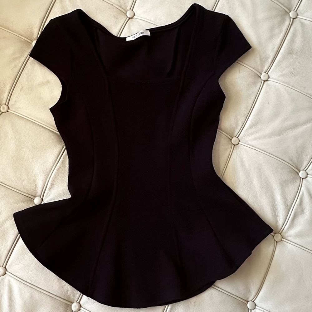Persaya Black Fitted Blouse